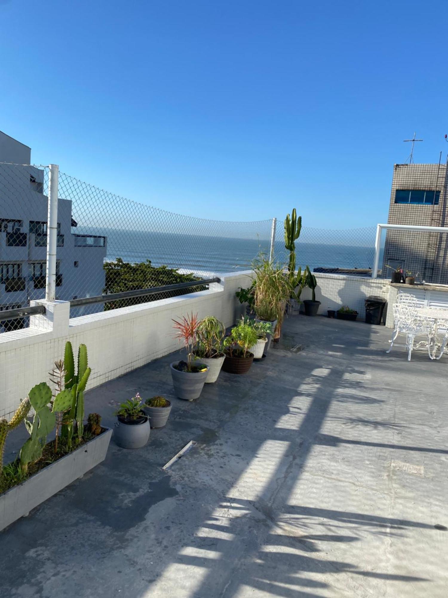 Cobertura Com Area Externa Com Vista Para O Mar Na Melhor Praia Do Guaruja Tombo Apartment Luaran gambar